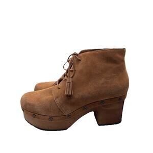 Dr.Scholl's Original Chic Women's Honey Brown suede Boho comfort Boots Sz 8